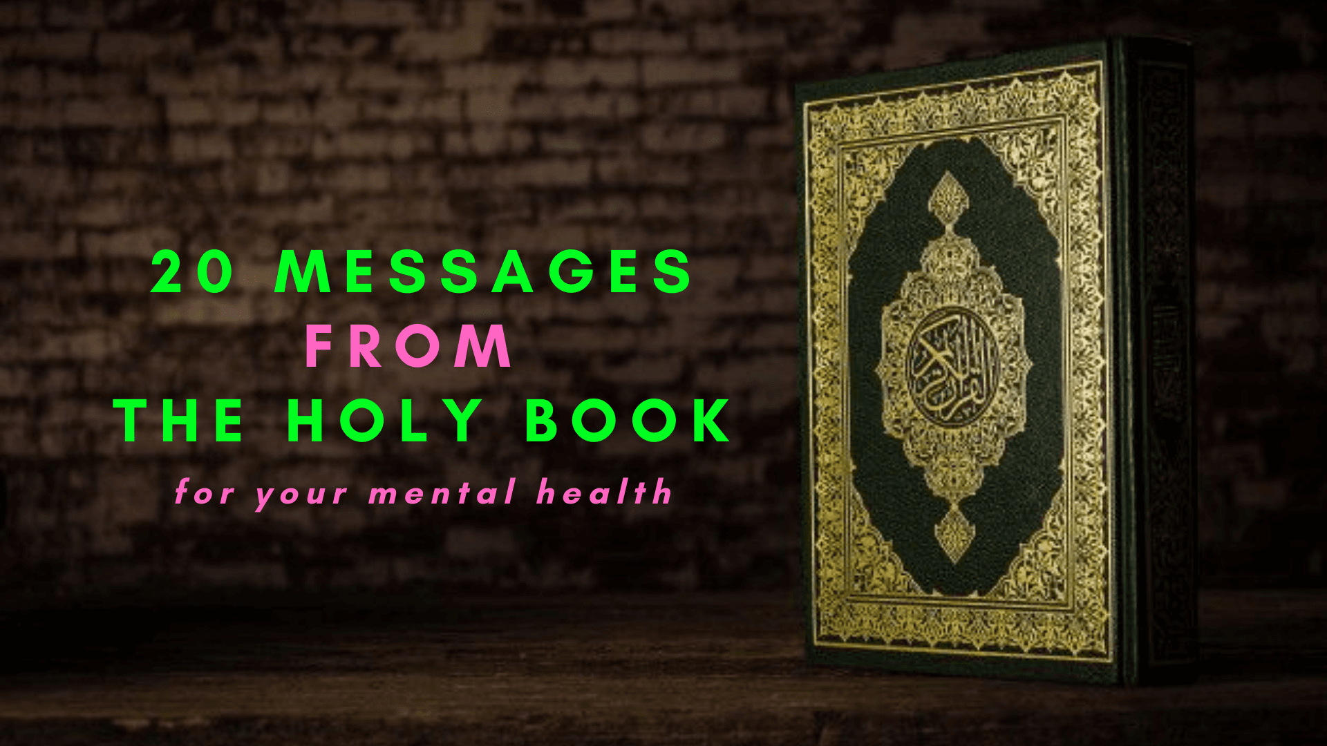 20 messages from the holy book for your mental health